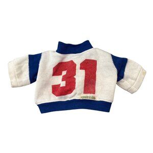 Cabbage Patch Kids Doll Sweater Jersey Style #31 White & Blue Vintage